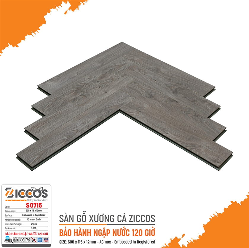 Sàn gỗ xương cá Zicos mã S0715