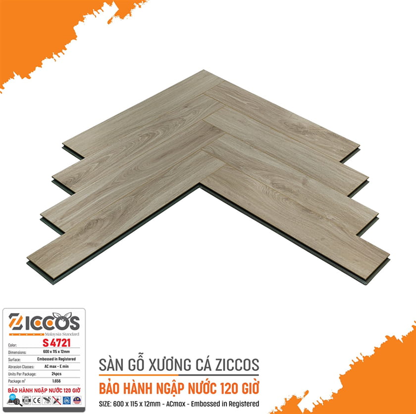 Sàn gỗ xương cá Zicos mã S4721